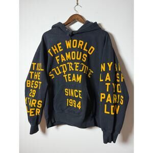 Supreme Team Flocked Hooded Sweatshirt